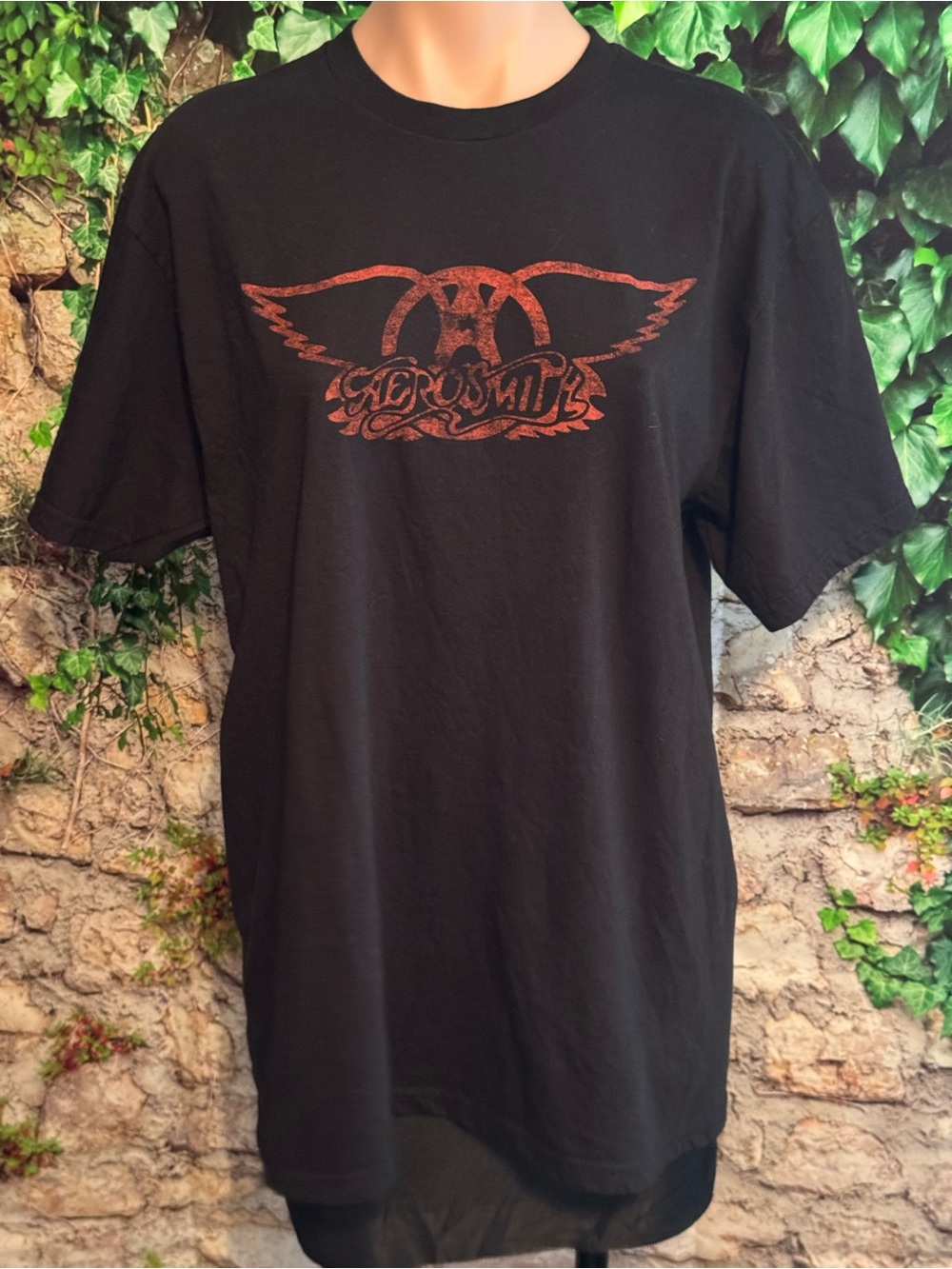 Aerosmith Black Graphic Band T‑Shirt - Black/Red Logo